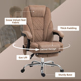 Polyester Fabric Home And Office Chair 67cm Wide With Footrest - Velmora
