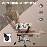Polyester Fabric Home And Office Chair 67cm Wide With Footrest - Velmora