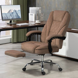 Polyester Fabric Home And Office Chair 67cm Wide With Footrest - Velmora