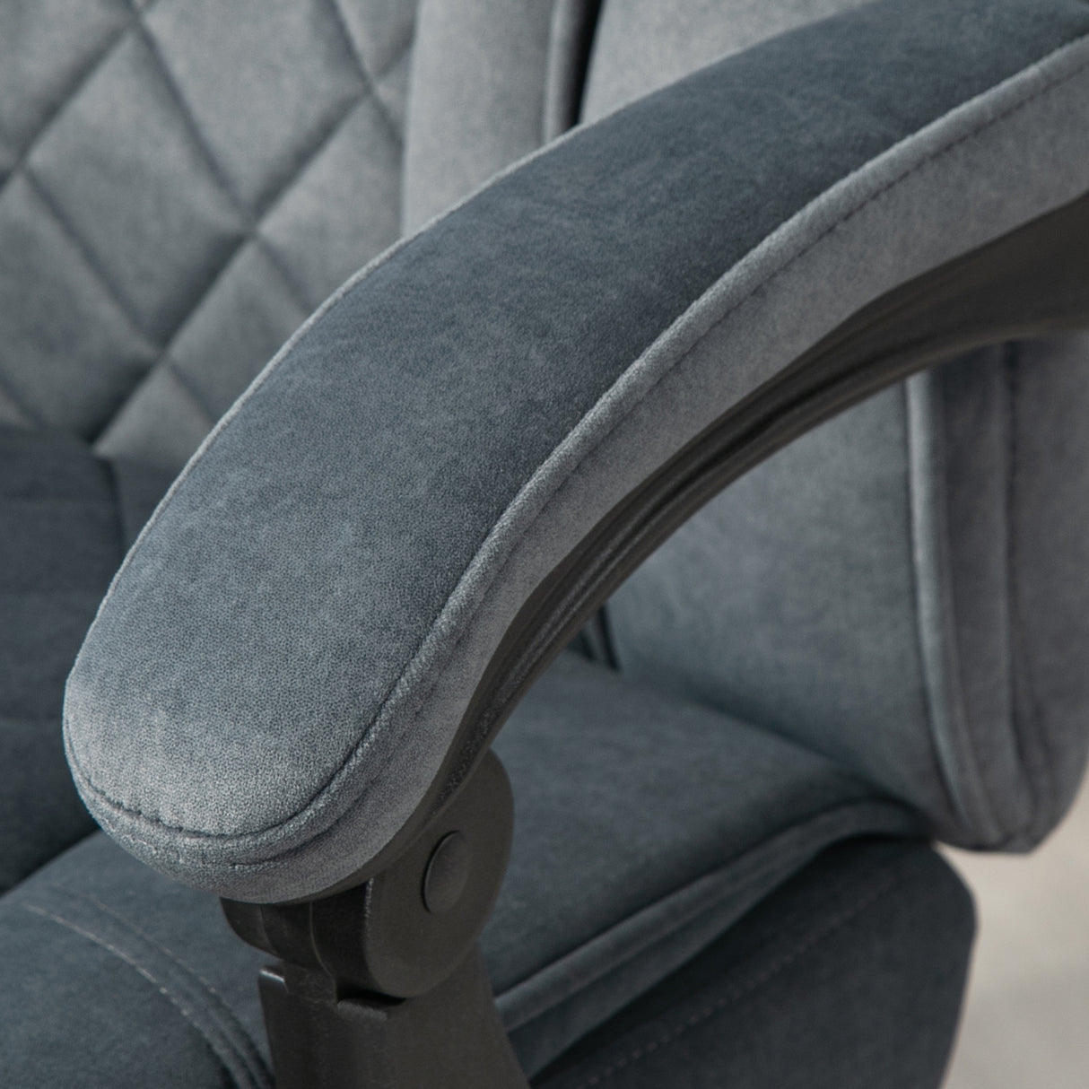 Polyester Fabric Home And Office Chair 67cm Wide With Footrest - Velmora