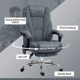 Polyester Fabric Home And Office Chair 67cm Wide With Footrest - Velmora