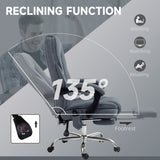 Polyester Fabric Home And Office Chair 67cm Wide With Footrest - Velmora