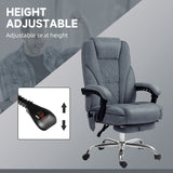 Polyester Fabric Home And Office Chair 67cm Wide With Footrest - Velmora