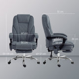 Polyester Fabric Home And Office Chair 67cm Wide With Footrest - Velmora