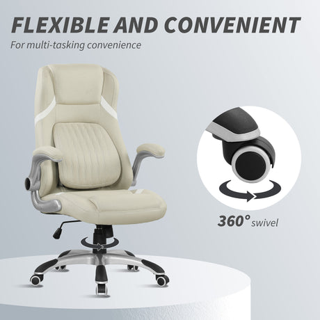 Polyester Fabric Home And Office Chair 68cm Wide High Back - Velmora