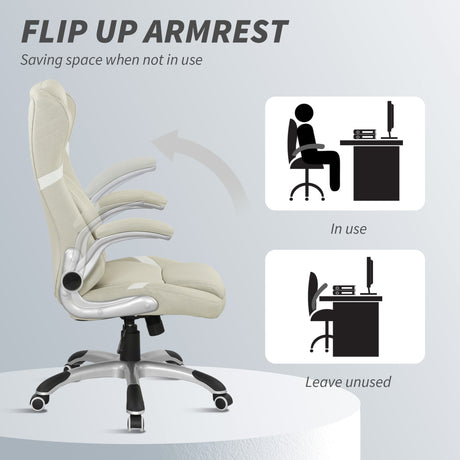 Polyester Fabric Home And Office Chair 68cm Wide High Back - Velmora