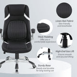 Polyester Fabric Home And Office Chair 68cm Wide High Back - Velmora