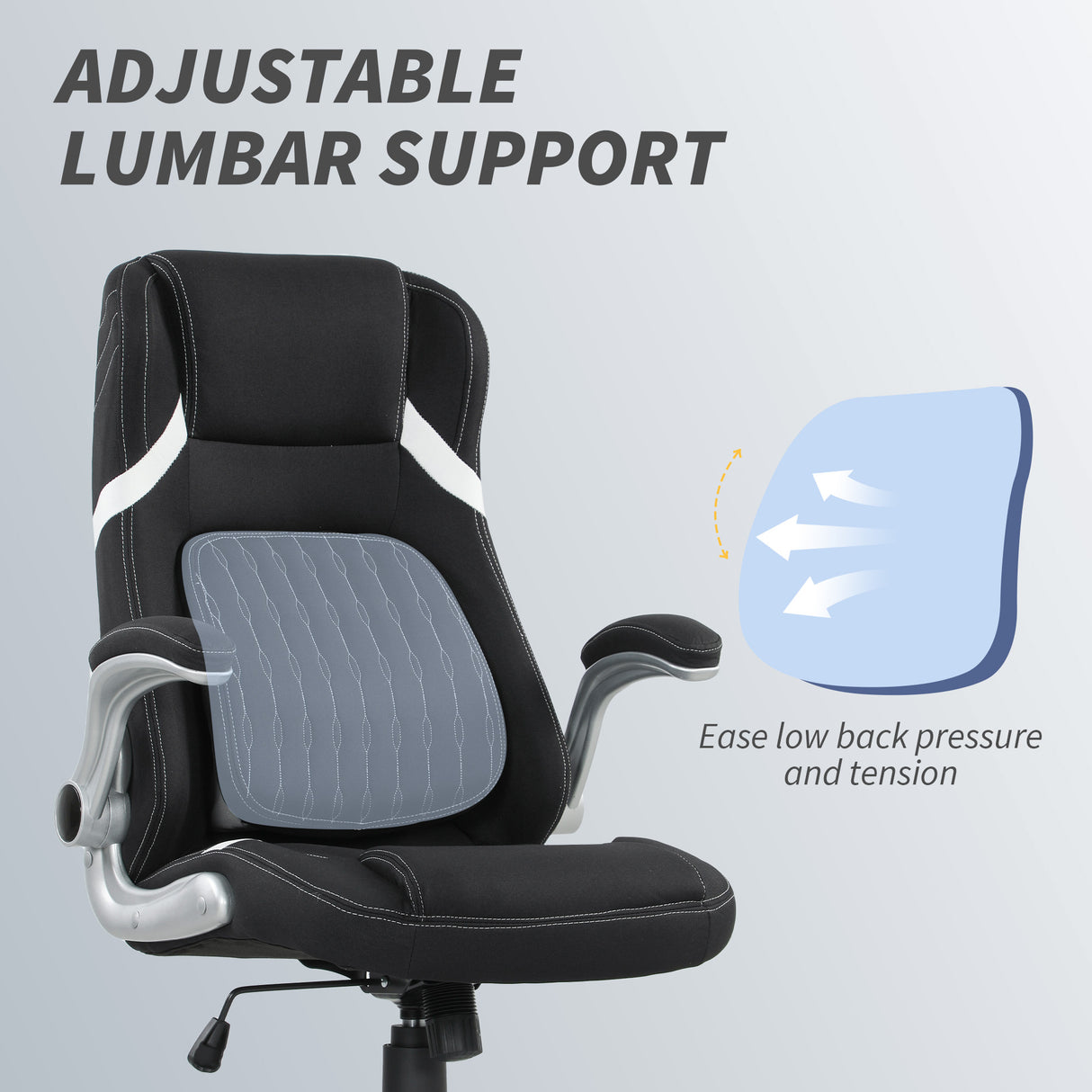 Polyester Fabric Home And Office Chair 68cm Wide High Back - Velmora