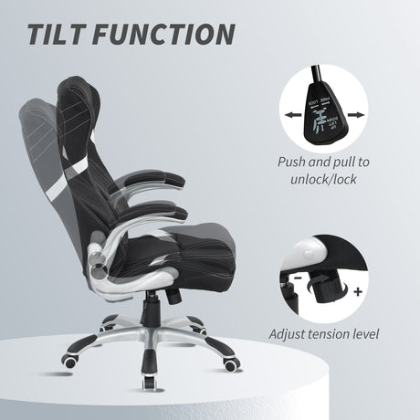 Polyester Fabric Home And Office Chair 68cm Wide High Back - Velmora