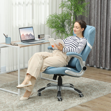 Polyester Fabric Home And Office Chair 68cm Wide High Back - Velmora