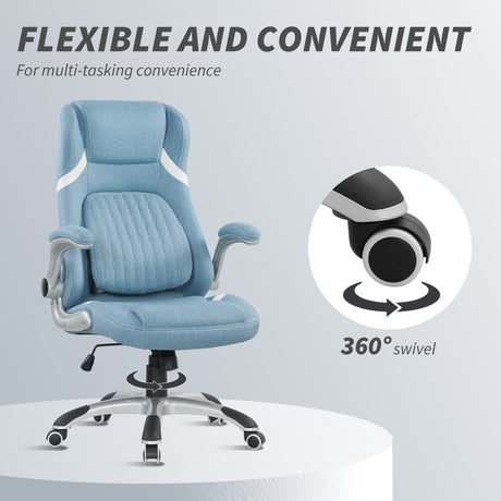 Polyester Fabric Home And Office Chair 68cm Wide High Back - Velmora
