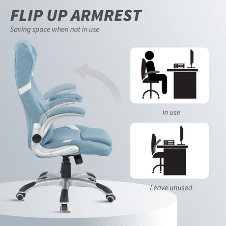 Polyester Fabric Home And Office Chair 68cm Wide High Back - Velmora