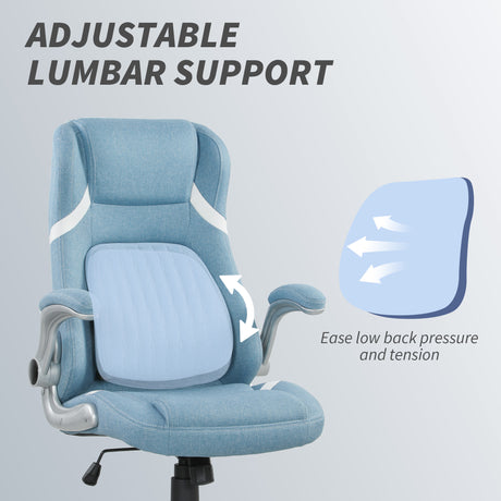 Polyester Fabric Home And Office Chair 68cm Wide High Back - Velmora