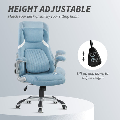 Polyester Fabric Home And Office Chair 68cm Wide High Back - Velmora