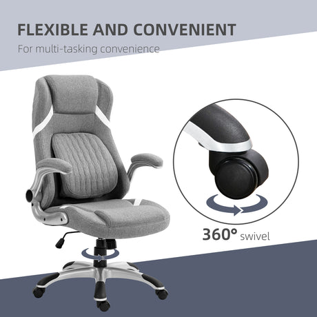 Polyester Fabric Home And Office Chair 68cm Wide High Back - Velmora