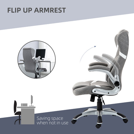 Polyester Fabric Home And Office Chair 68cm Wide High Back - Velmora