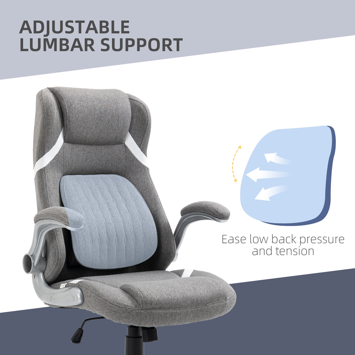 Polyester Fabric Home And Office Chair 68cm Wide High Back - Velmora
