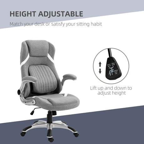 Polyester Fabric Home And Office Chair 68cm Wide High Back - Velmora