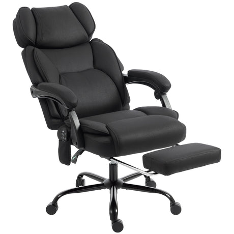 Polyester Fabric Home And Office Chair 70cm Wide With Footrest - Velmora