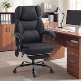 Polyester Fabric Home And Office Chair 70cm Wide With Footrest - Velmora