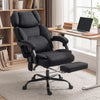 Polyester Fabric Home And Office Chair 70cm Wide With Footrest - Velmora