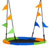 Polyester Fabric Kid Nest Swing Seat Saucer Tree Swing With Adjustable Rope - Velmora