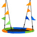Polyester Fabric Kid Nest Swing Seat Saucer Tree Swing With Adjustable Rope - Velmora