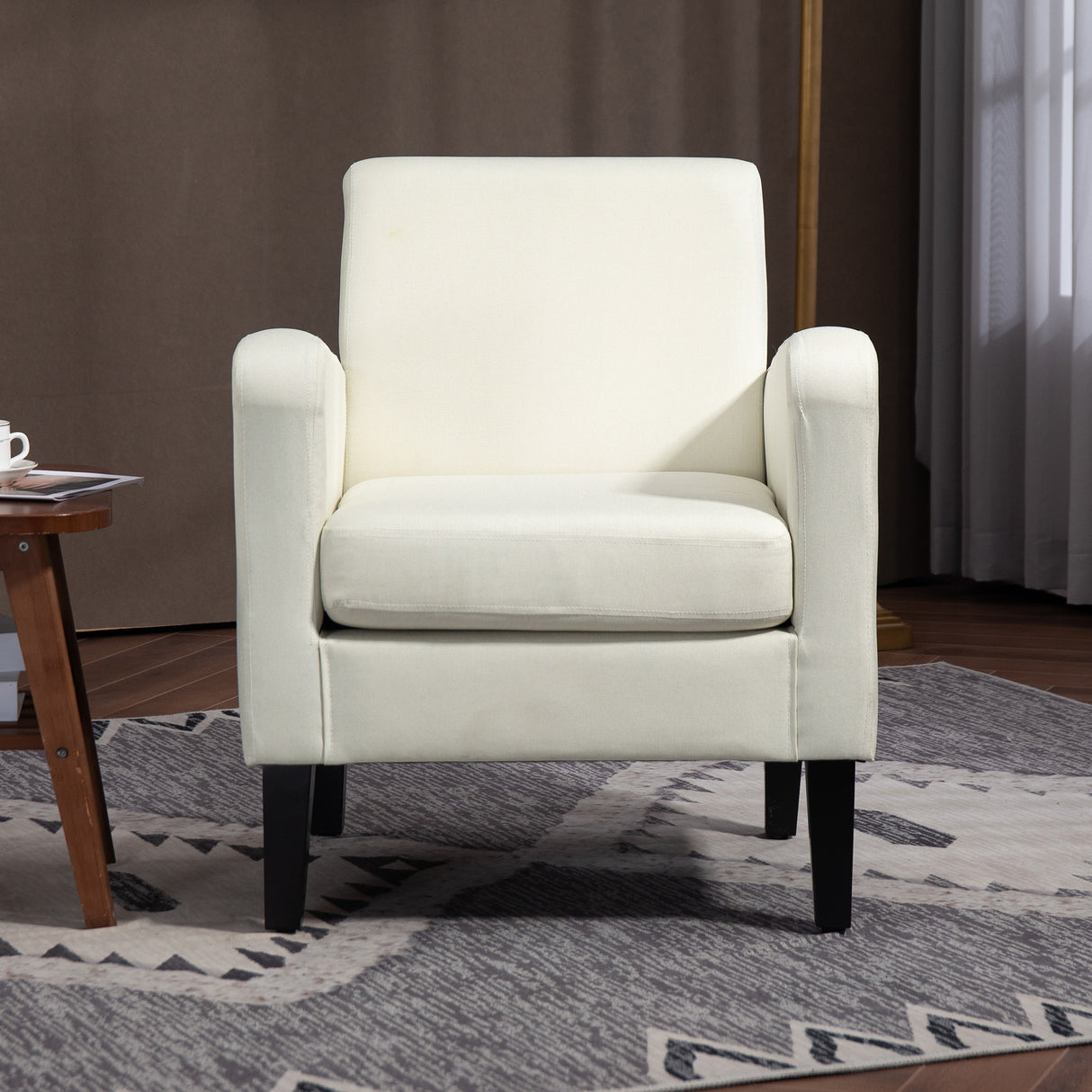 Polyester Fabric Occasional Armchair 66cm Wide - Velmora