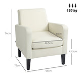 Polyester Fabric Occasional Armchair 66cm Wide - Velmora