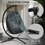 Polyester Fabric Outdoor Double Hanging Swing Chair With Cushion - Velmora