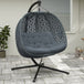 Polyester Fabric Outdoor Double Hanging Swing Chair With Cushion - Velmora
