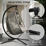 Polyester Fabric Outdoor Double Hanging Swing Chair With Cushion - Velmora