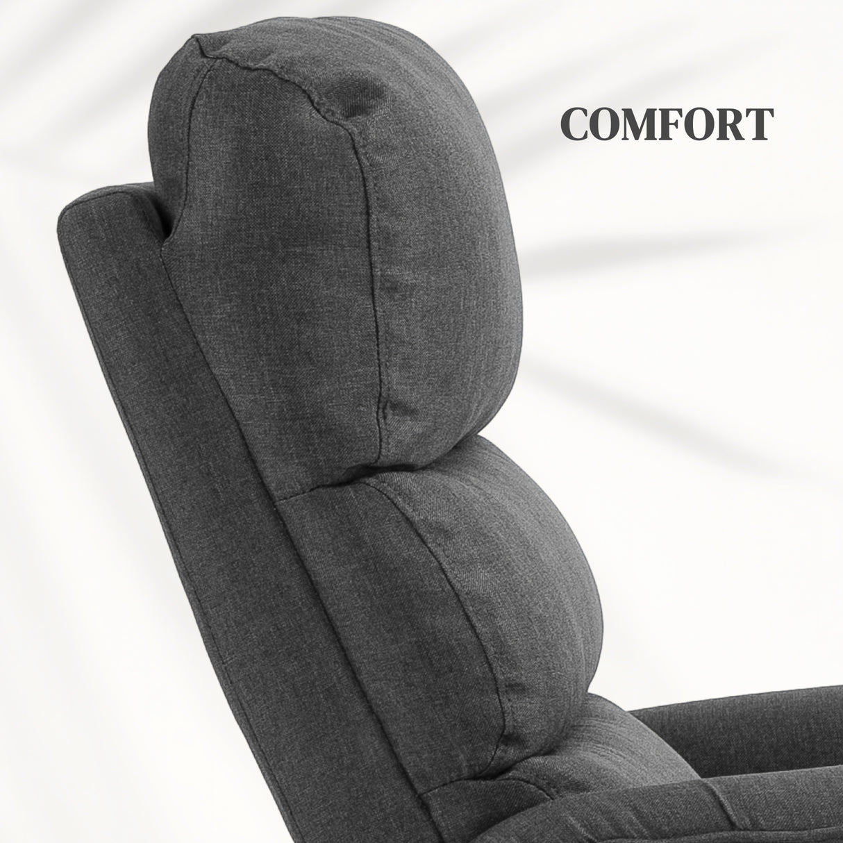 Polyester Fabric Recliner Chair 66cm Wide With Footrest - Velmora
