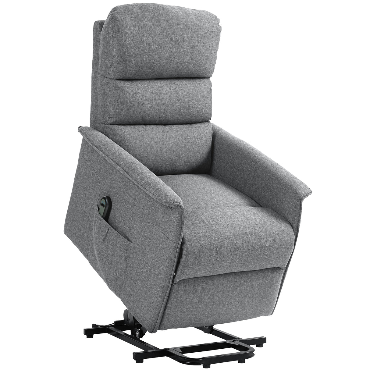 Polyester Fabric Recliner Chair 66cm Wide With Footrest - Velmora