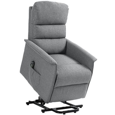 Polyester Fabric Recliner Chair 66cm Wide With Footrest - Velmora