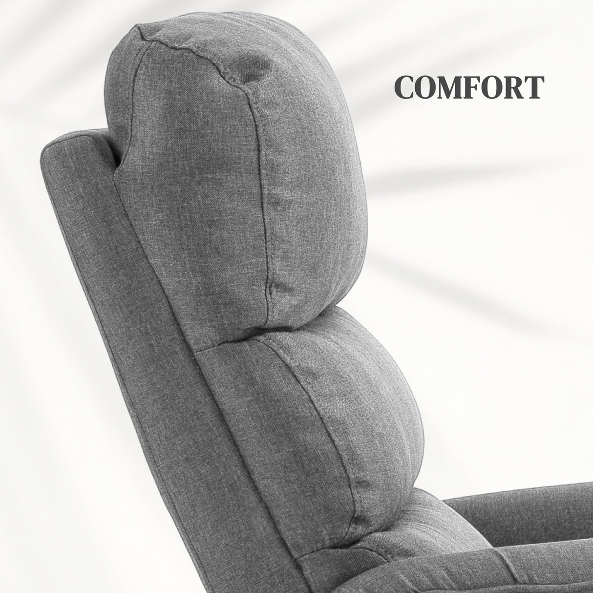 Polyester Fabric Recliner Chair 66cm Wide With Footrest - Velmora