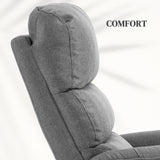 Polyester Fabric Recliner Chair 66cm Wide With Footrest - Velmora