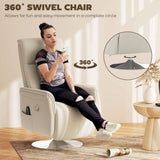 Polyester Fabric Recliner Chair 68.5cm Wide With Footrest - Velmora