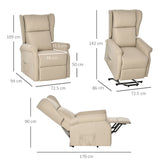 Polyester Fabric Recliner Chair 72.5cm Wide With Footrest - Velmora
