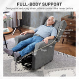 Polyester Fabric Recliner Chair 72.5cm Wide With Footrest - Velmora