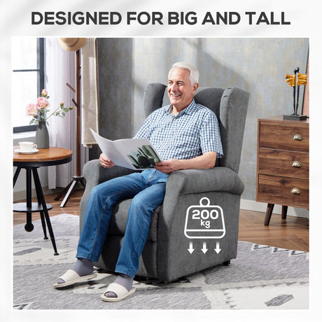 Polyester Fabric Recliner Chair 72.5cm Wide With Footrest - Velmora