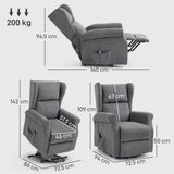 Polyester Fabric Recliner Chair 72.5cm Wide With Footrest - Velmora