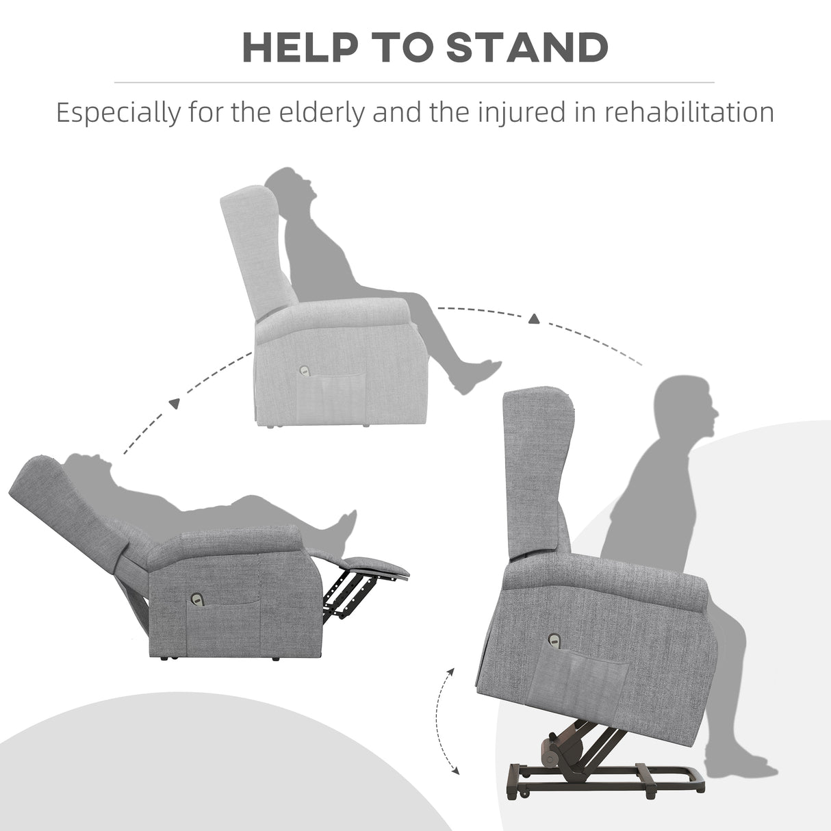 Polyester Fabric Recliner Chair 72.5cm Wide With Footrest - Velmora