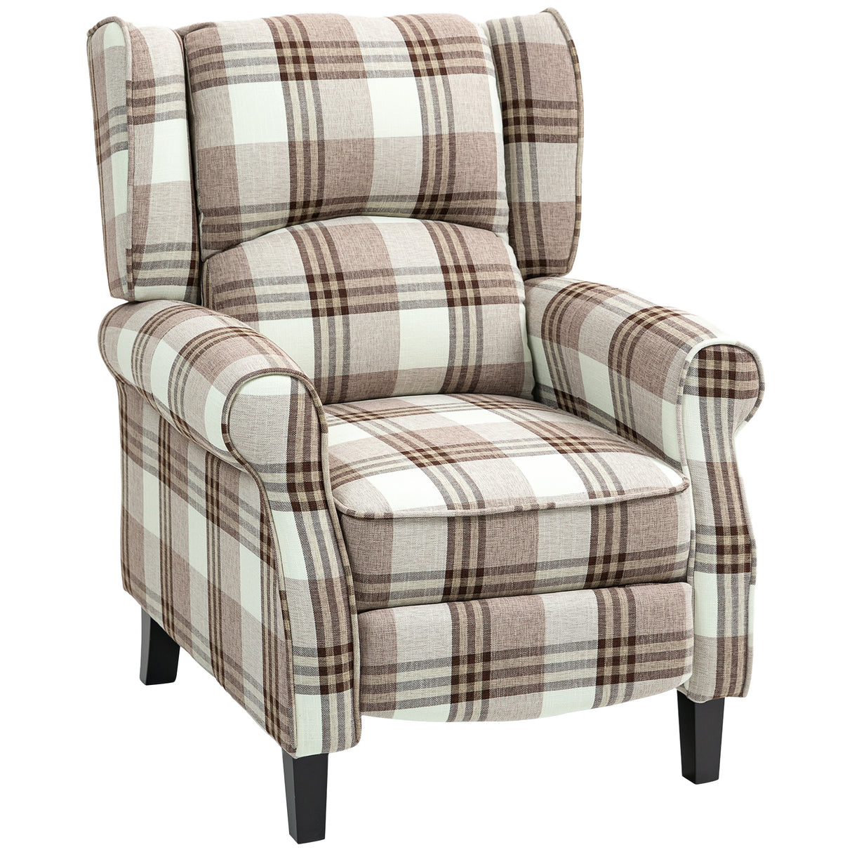 Polyester Fabric Recliner Chair 77cm Wide With Footrest - Velmora