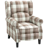 Polyester Fabric Recliner Chair 77cm Wide With Footrest - Velmora