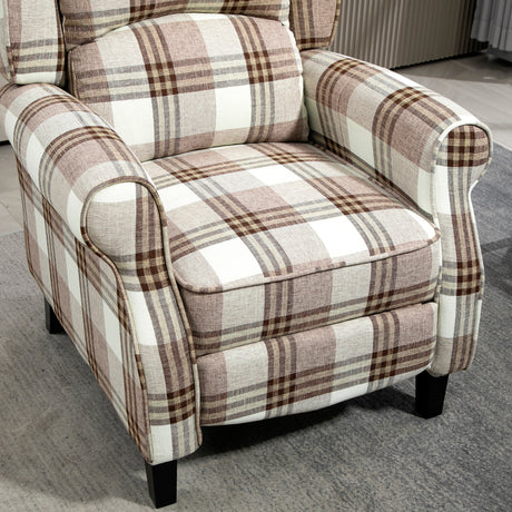 Polyester Fabric Recliner Chair 77cm Wide With Footrest - Velmora