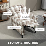 Polyester Fabric Recliner Chair 77cm Wide With Footrest - Velmora