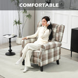 Polyester Fabric Recliner Chair 77cm Wide With Footrest - Velmora
