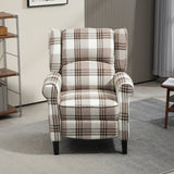 Polyester Fabric Recliner Chair 77cm Wide With Footrest - Velmora