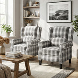 Polyester Fabric Recliner Chair 77cm Wide With Footrest - Velmora